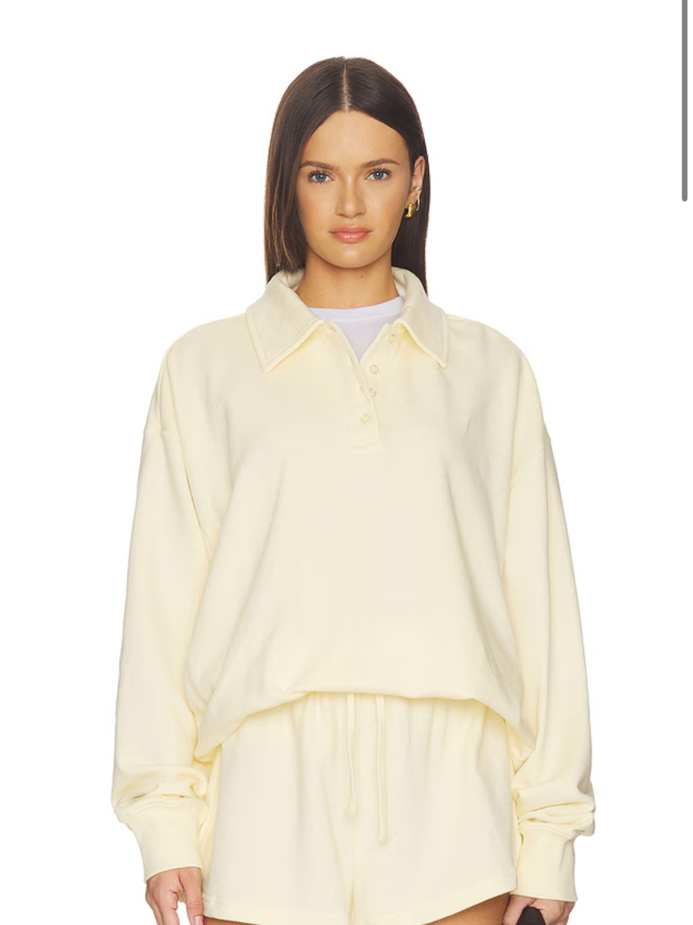 We wore what yellow Casual Long-Sleeve Polo Top